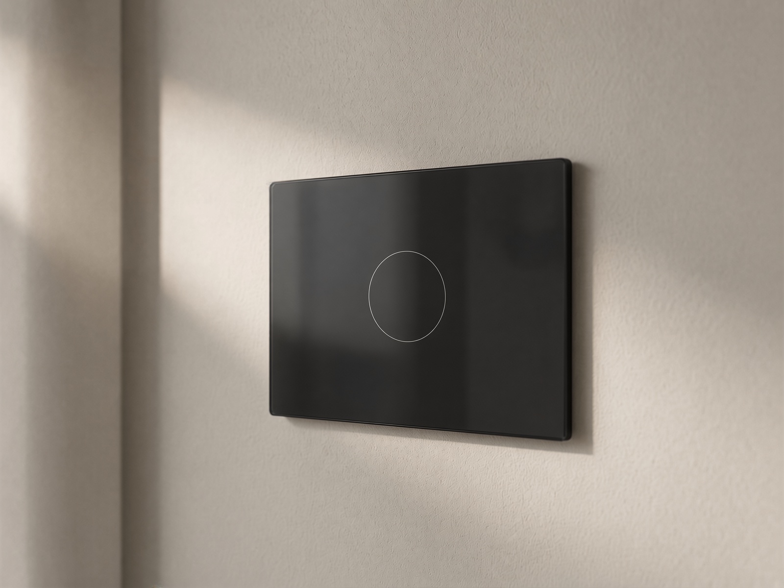 Unsichtbar integriertes Steuerpanel in einer Putzfläche